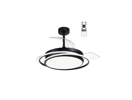 Ventilador Led Dobrável Preto Anti Reflexo 45w 4000lm Cct Cristalrecord