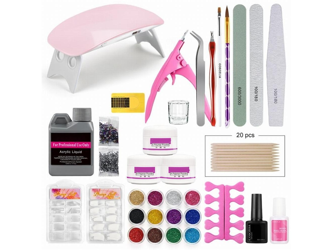 Conjunto De Esmaltação Diy Profissional Para Unhas De Acrílico Com Acessórios Para Iniciantes