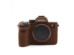 Capa Silicone HEXINYIGJLY para Sony A7rm5/a7rvleve, Acesso Total, Tripé, Proteção Impactos Marrom