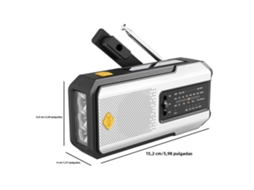 Rádio Solar Portátil Yikanwen, Am/fm com Manivela e Bateria Recarregável AQUAFORGE