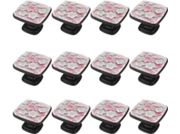 Puxadores Quadrados Para Armários De Cozinha, Puxadores Para Armários E Gavetas, 12 Peças, Estampa Floral Moderna