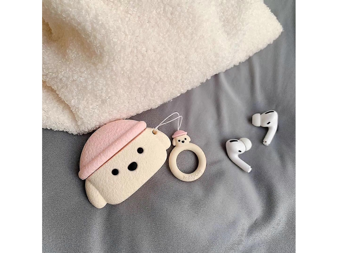 Capa Protetora Para Fone De Ouvido Bluetooth Apple Airpods Pro Com Estampa De Cachorro De Pelúcia