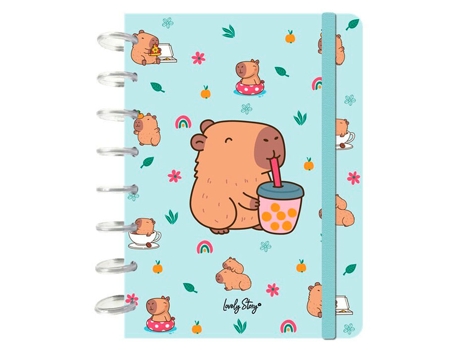 Caderno Capivara Bubble Tea A5 Linda História