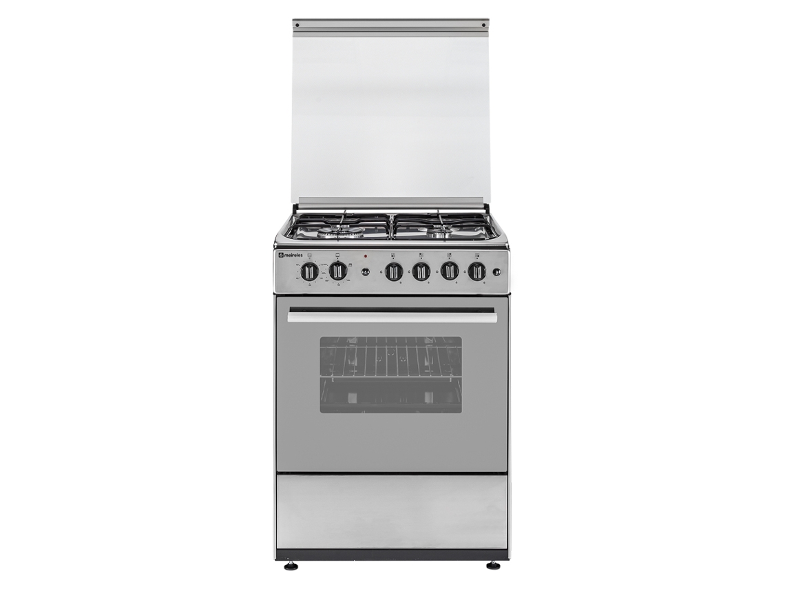 Fogão MEIRELES M 601 X (51 L - Grill Elétrico e Gás Natural - Inox)