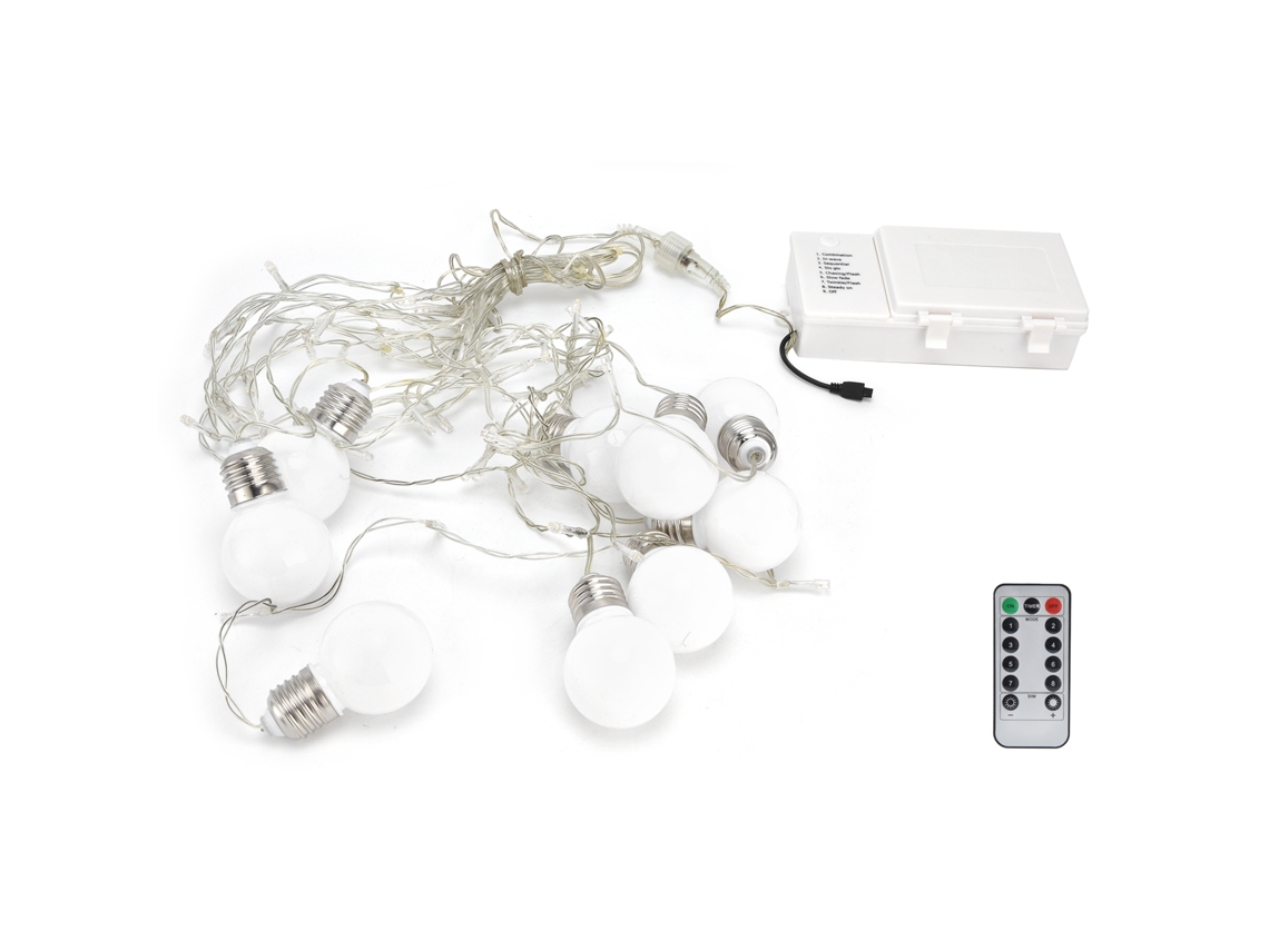 Luzes de Varanda Externa 60 Leds com Controle Remoto Ip45