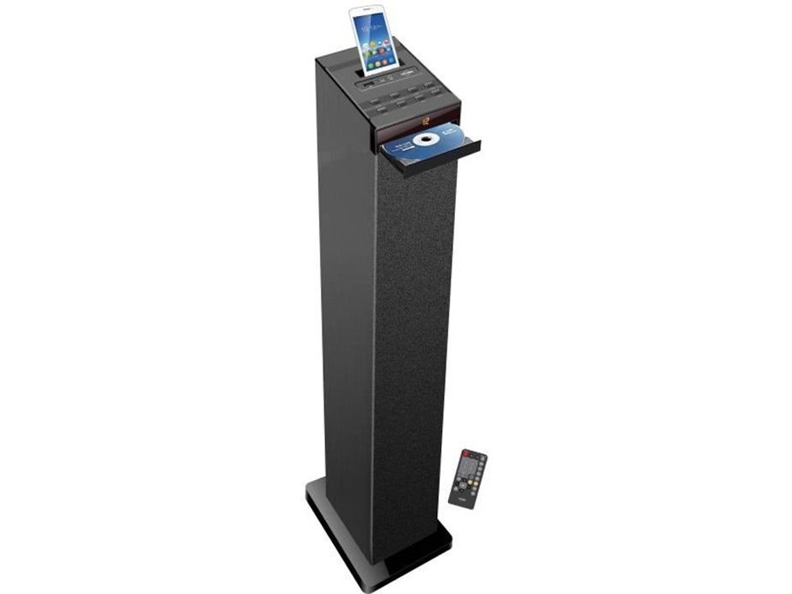 Hp32cd Torre de Som Bluetooth com leitor de Cd Usb Preto AQUAFORGE