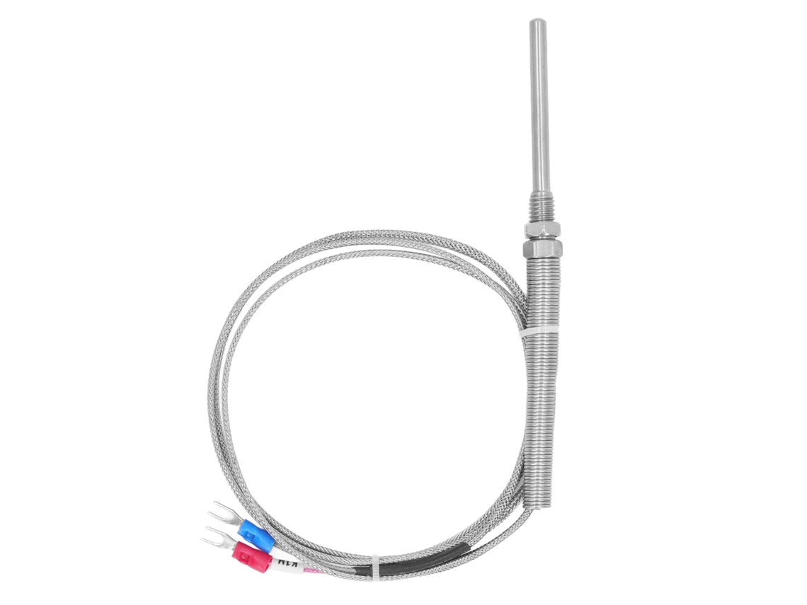 Sensor de Temperatura Termopar Tipo K Acero Inoxidable 304 Sonda 5x50mm M8 3m