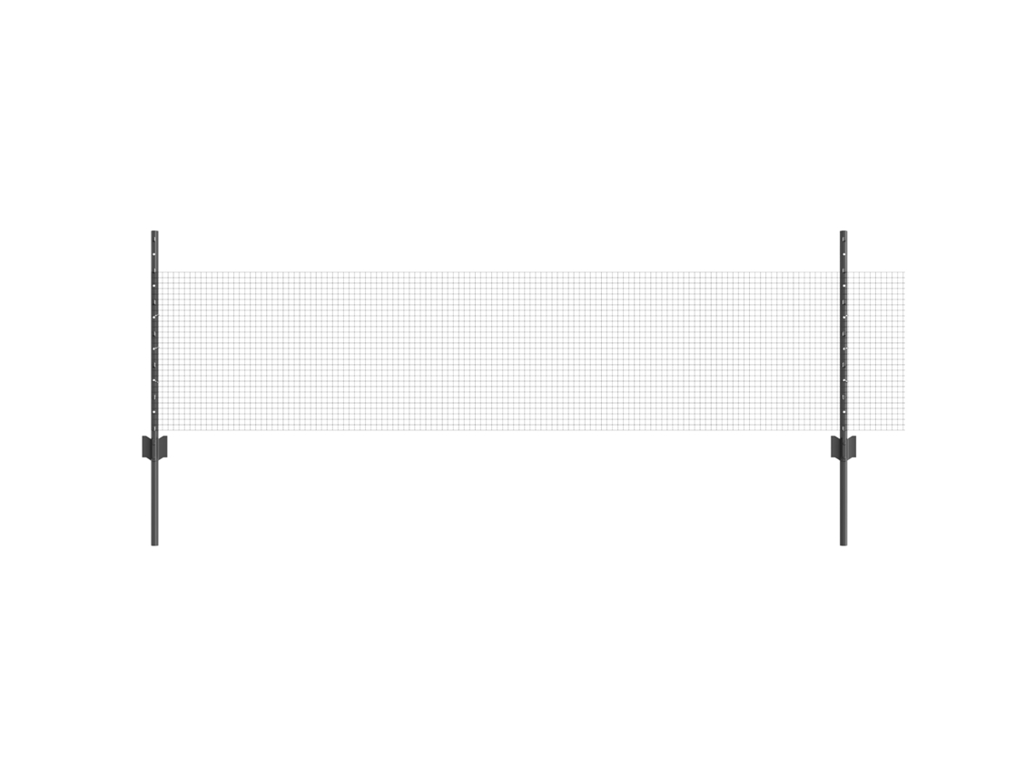 Conjunto 1 Cerca Externa Vidaxl Cinzento Aço (25 X 0,5 M)