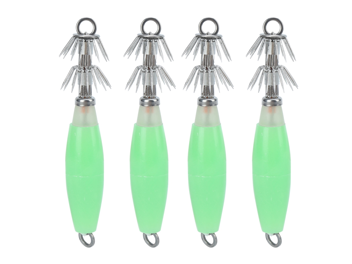 Isca de Lula Noturna com Anzol Squid Hook Fluorescente
