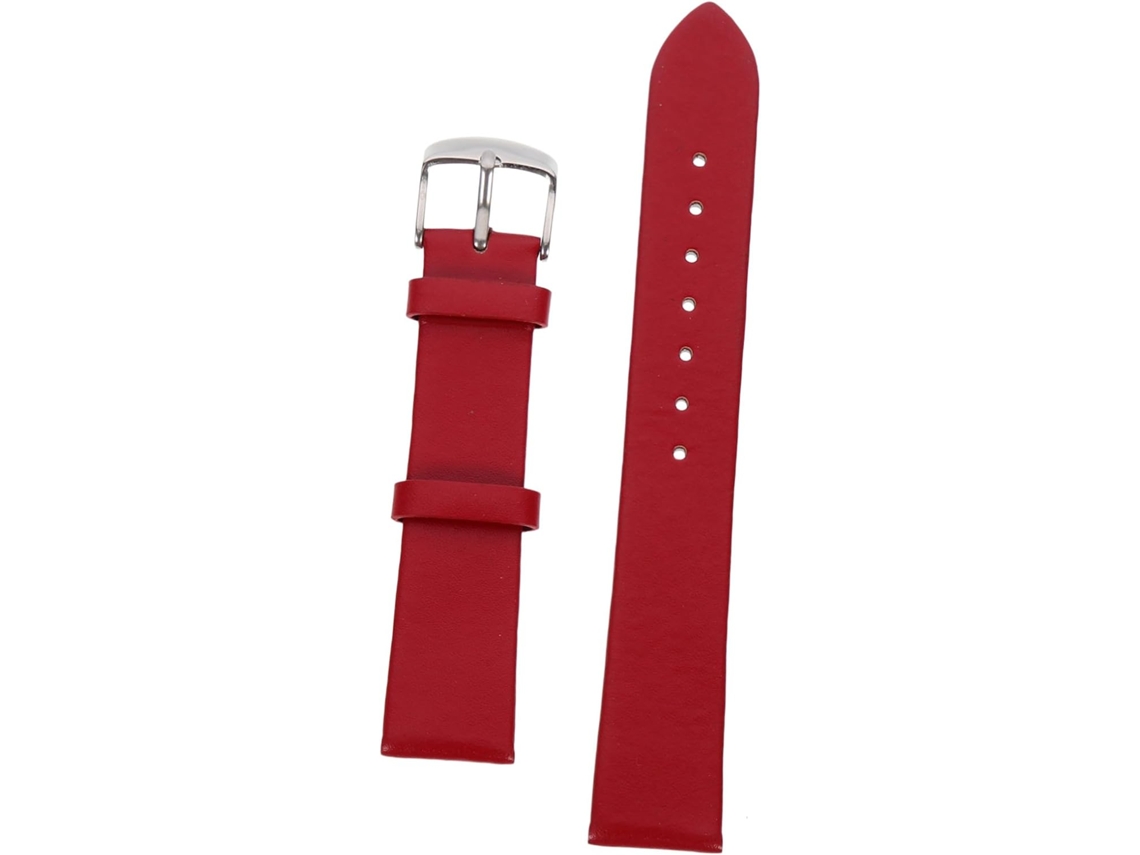 Pulseira Couro Vermelha Resistente Desgaste Confortável Relógio Conjunto 1 Unidade Substituta Elegante GOKOCO