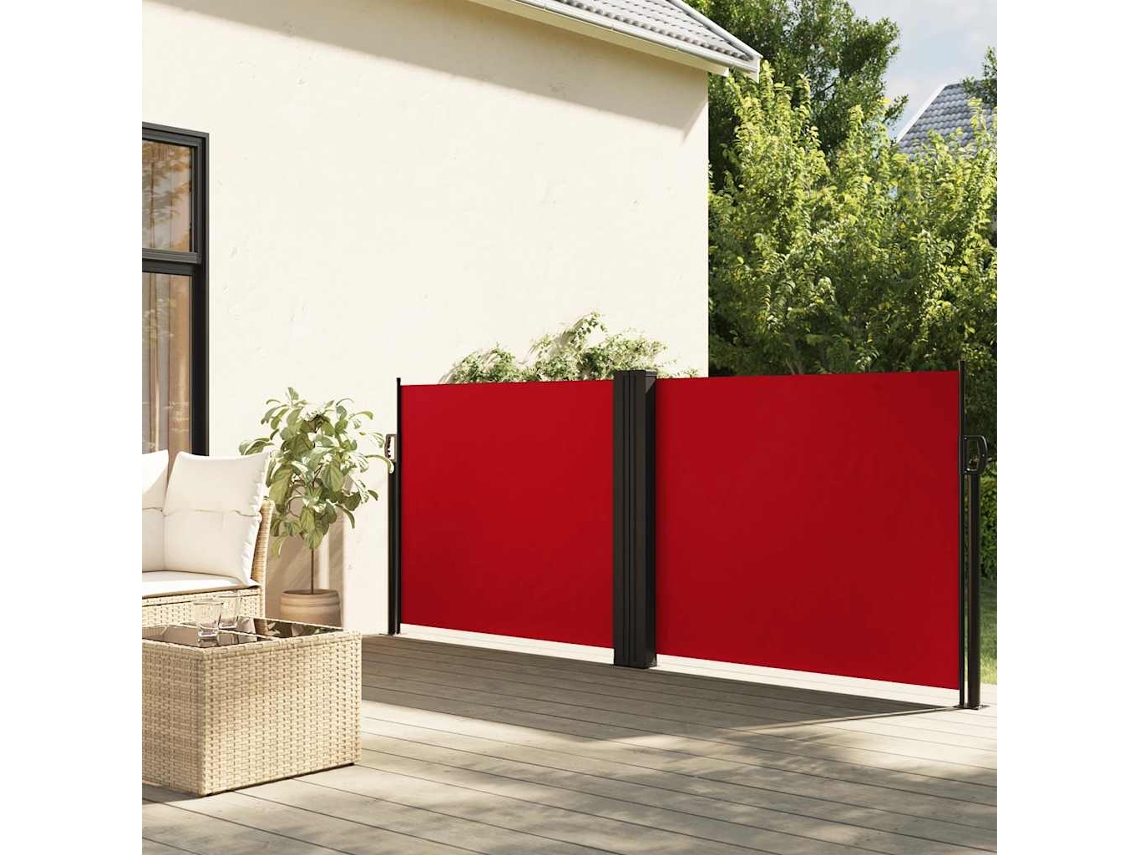 Vidaxl Toldo Lateral Retrátil 120x600 Cm Vermelho