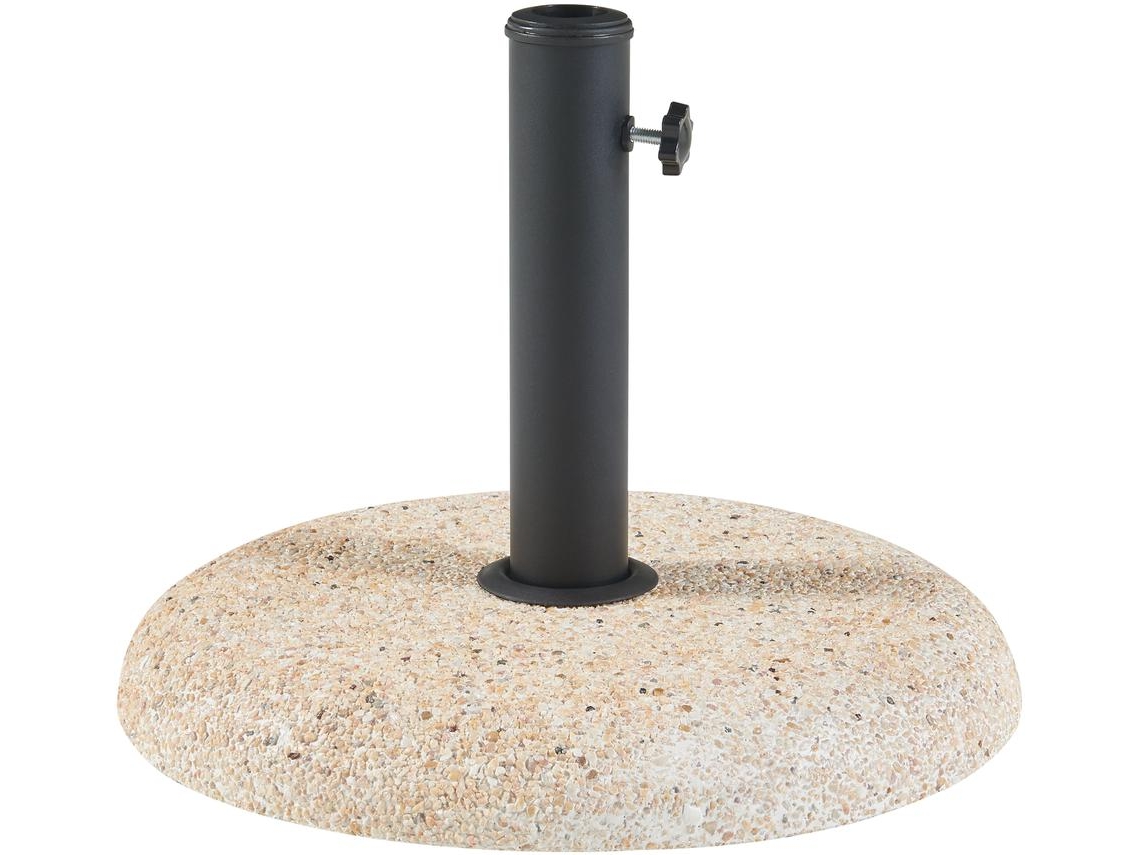 Suporte para Guarda-Sol Bitritto Circular Ø45 X 6 Cm Betão Bege Aspeto Gravilha CASA.PRO.
