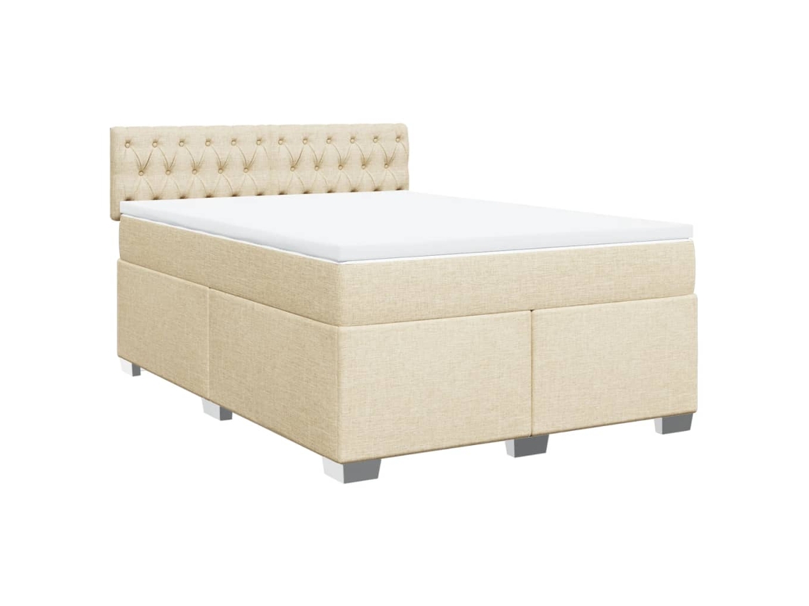 Box Spring Bed, Box Spring Beds Vidaxl Creme Veludo (140 X 190 Cm)