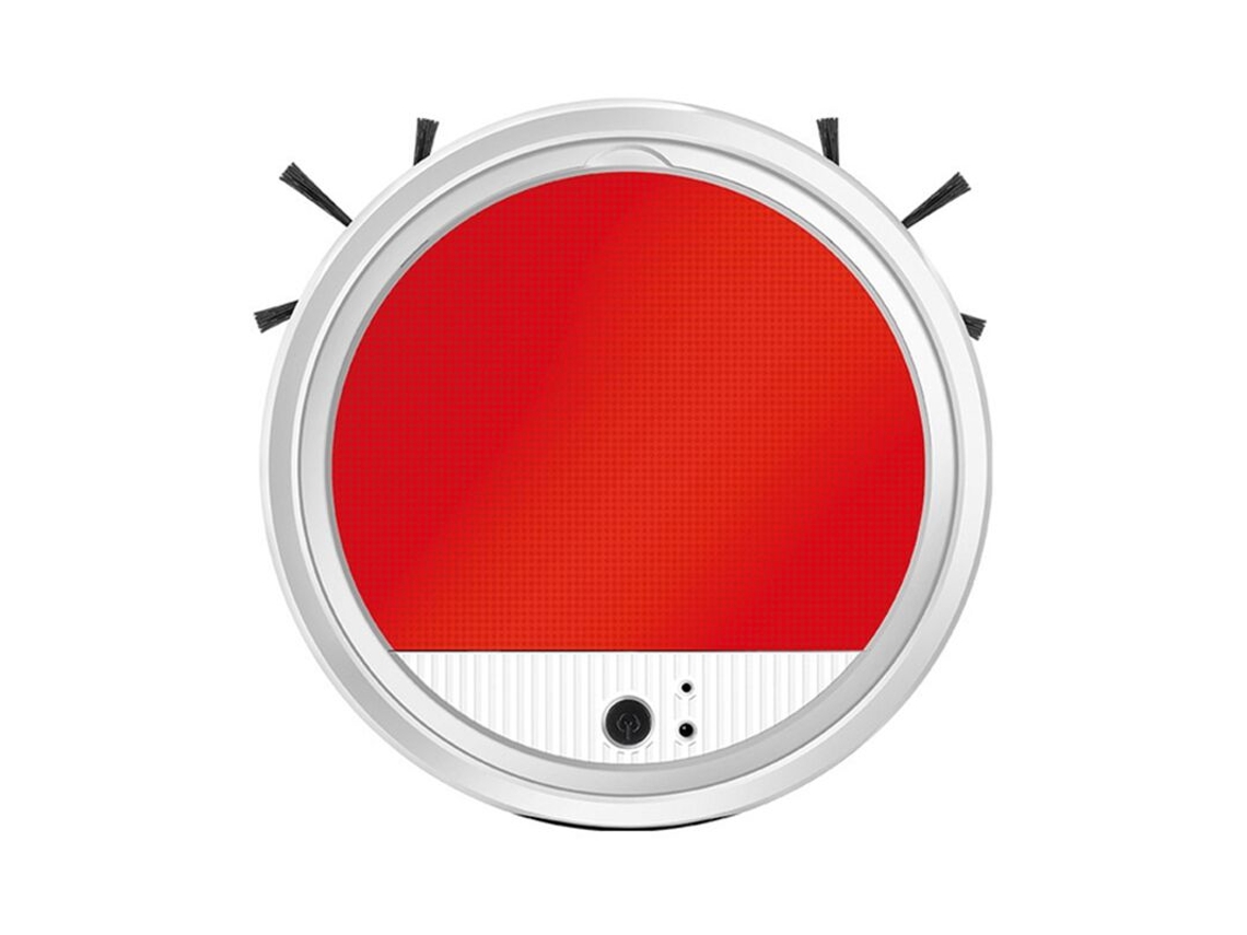 Aspirador Robô Automático para Sólidos e Líquidos, Recarregável e Inteligente, Branco+ Vermelho BRILVIBERA