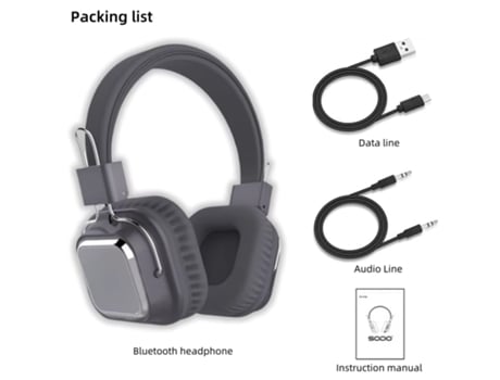 Fone De Ouvido Bluetooth Sodo Over-ear - Bluetooth 5.7, 3 Modos De Áudio, Bateria 400mah, Cancelamento De Ruído, Design Premium