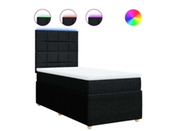 Box Spring Bed, Box Spring Beds Vidaxl Preto Tecido (80 X 200 Cm)