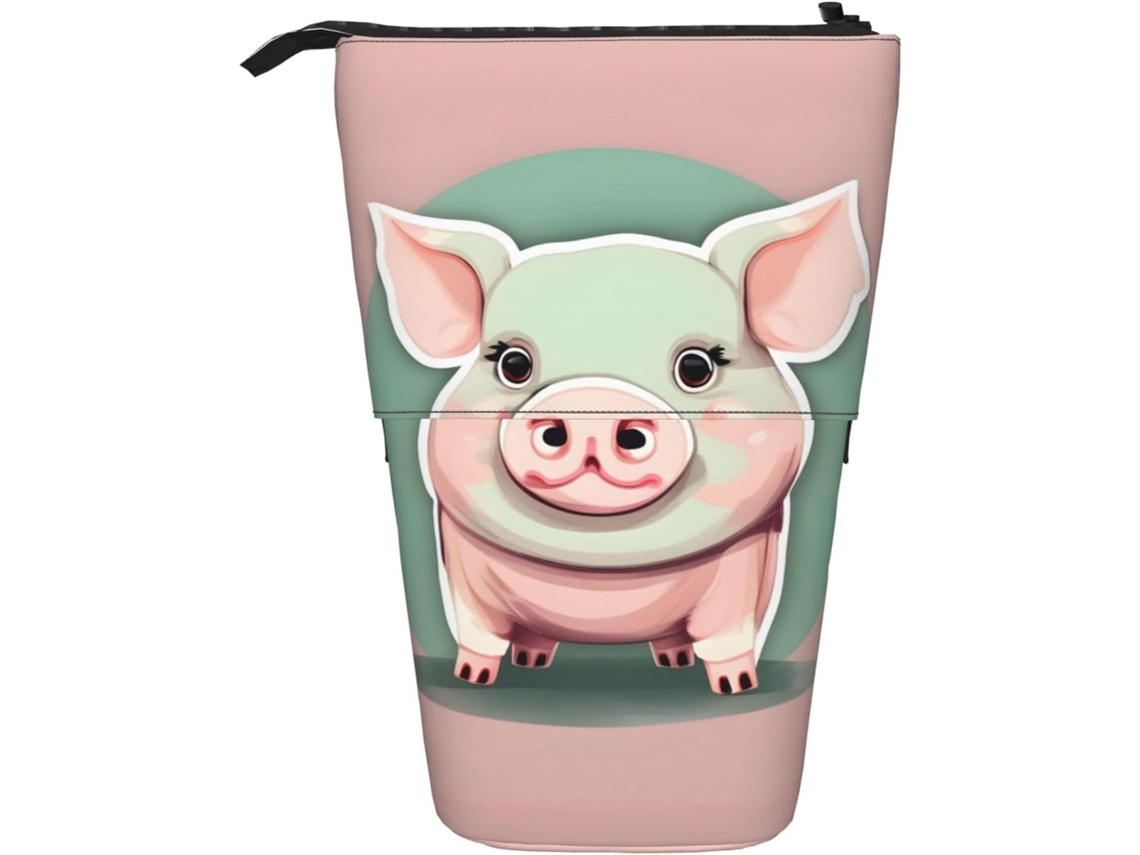 Case Trousse Crayons Télescopique Cute Long Pigs Fournitures Peil Télescopique Multifotionnel Debout