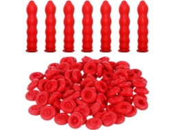 Pacote Com 100 Tampas Para Tubos De Silicone, À Prova D'água E Reutilizáveis.