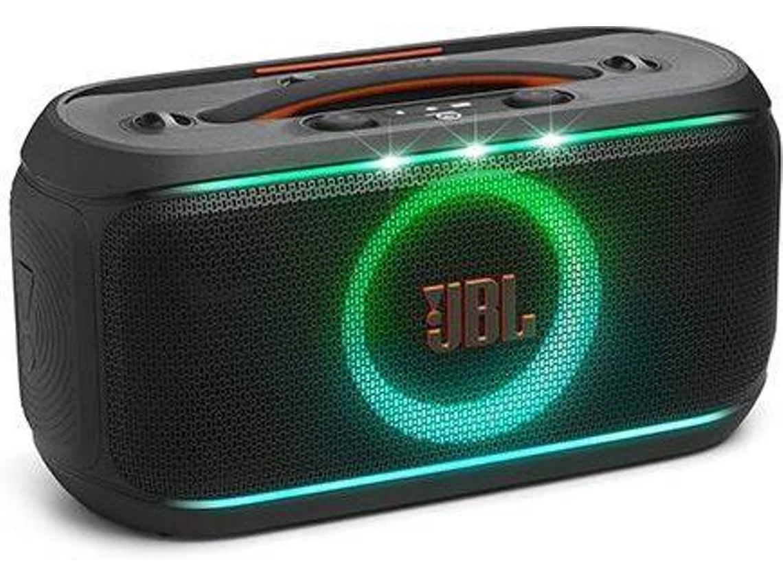 Coluna JBL PartyBox On-The-Go 2 + Microfone (Autonomia: Até 15 hrs - Preto)