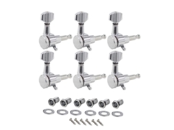 Conjunto de Palhetas Cromadas com Trava para Guitarra Elétrica, para Guitarra St e Tl AQUAFORGE