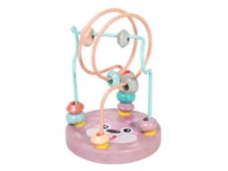 Primerox brinquedo Labirinto de Contas de Madeira Coelho Colorido Educativo para Pré escola