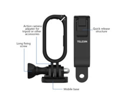 Telesin Is-cfr-001 Camera Frame Mount Plastic Protective Case Camera Mount Adapter With Frame Base Fixing Screw Replacement For Insta360 Go2