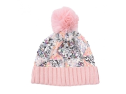 2026-gorro De Invierno Com Pom Pom De Peluche Removível Para Mulher, Antivento E Quente, Moda Com Strass Rosa