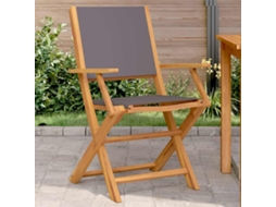 Cadeiras De Jardim 2 Pcs Acácia Maciça E Tecido Antracite Dkd Home Decor
