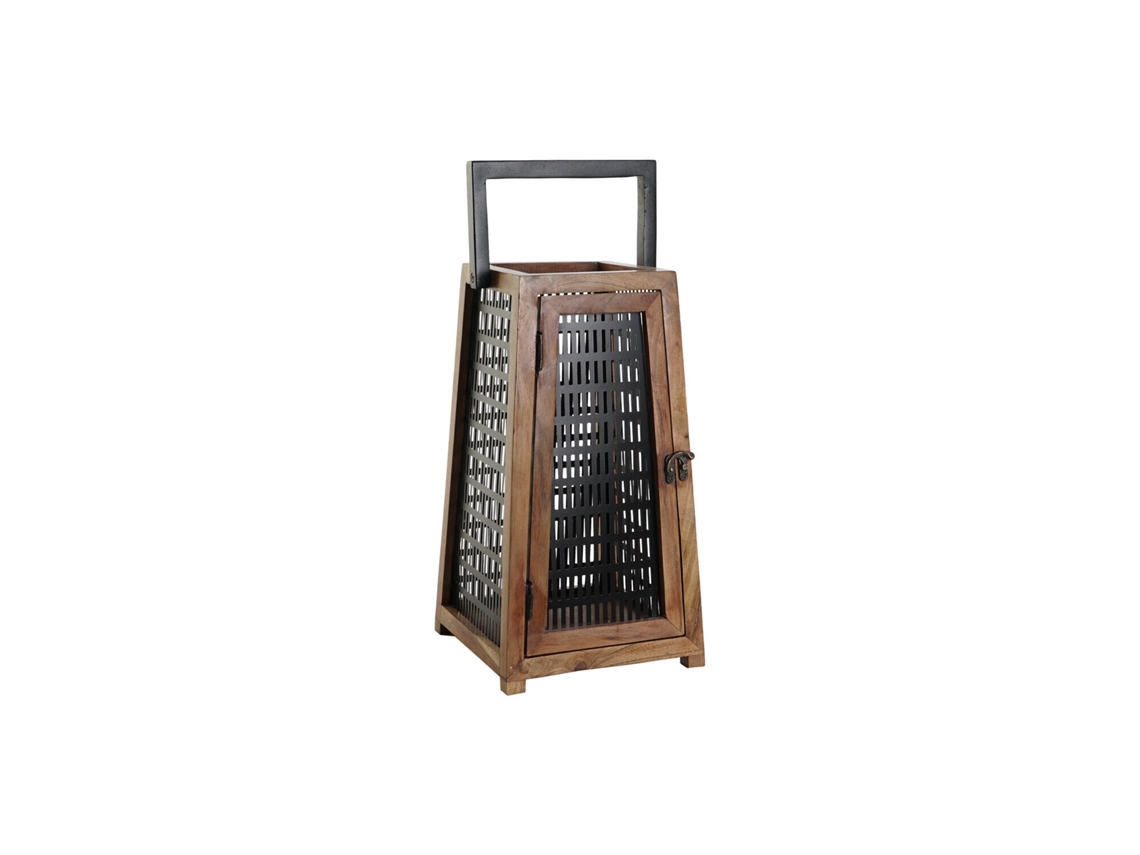 Castiçal com Cabo em Metal Natural, 20x20x38cm ALEXANDRA HOUSE LIVING