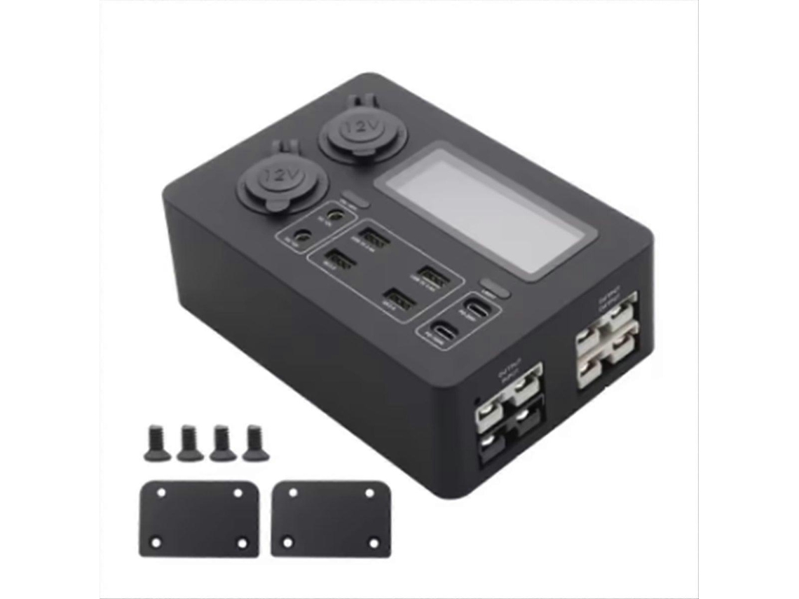 Hub De Carregamento Usb Para Carro Com Luz Led E Porta Tipo C Para Gerenciamento Eficiente De Energia Sem Cabos._yua