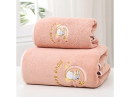 Toalha de Banho em Lã Coral, Absorvente, Macia e Grossa, para Chuveiro, Casa e Praia, Rosa, 70x140 BRILVIBERA