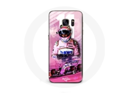 Capa para Samsung Galaxy S6 Fórmula 1 Sergio Pérez piloto de F1 rosa