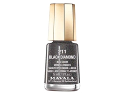 Mini esmalte glitter para unhas 5 ml Cor: 211 Black Diamond MAVALA