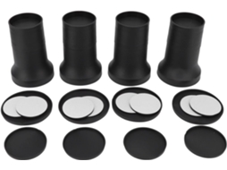 Conjunto De 4-elevadores Móveis Redondos E Resistentes, Elevadores De Cama Plástico Com Almofadas Borracha