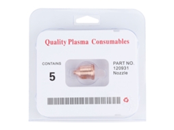5 Peças De Bicos De Cortador De Plasma Ponta De Tocha Consumíveis 60a 120931 Para Máquina De Corte Max1250