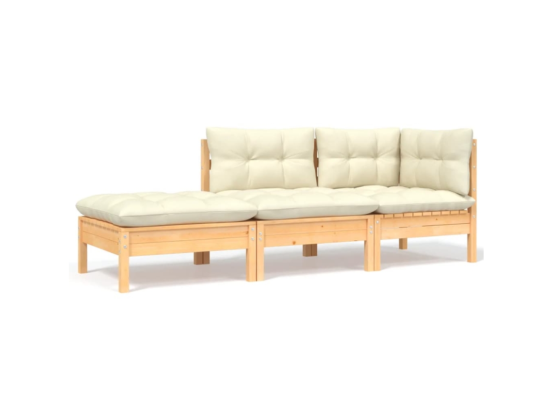 Garden Lounge Set, Garden Lounge Sets Vidaxl Creme Madeira De Pinho (n/a)