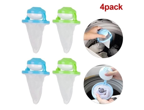 4pcs Saco Filtro Para Máquina De Lavar Roupas Pegador De Pelos Leegoal
