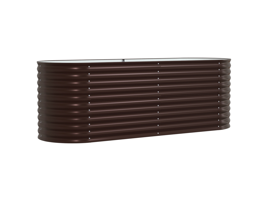 Conjunto 1 Vaso De Metal Vidaxl Castanho Aço (240 X 80 X 81 Cm)