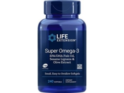 Chá LIFE EXTENSION Omega-/ Com Lignanas De Gergelim E Extrato De Azeitona (240 pérolas)