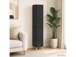 Vidaxl Conjunto De Gabinete 2 Unid. Preto Derivados De Madeira