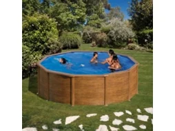 Piscina de Aço GRE Imitação de Madeira (300x120 cm)