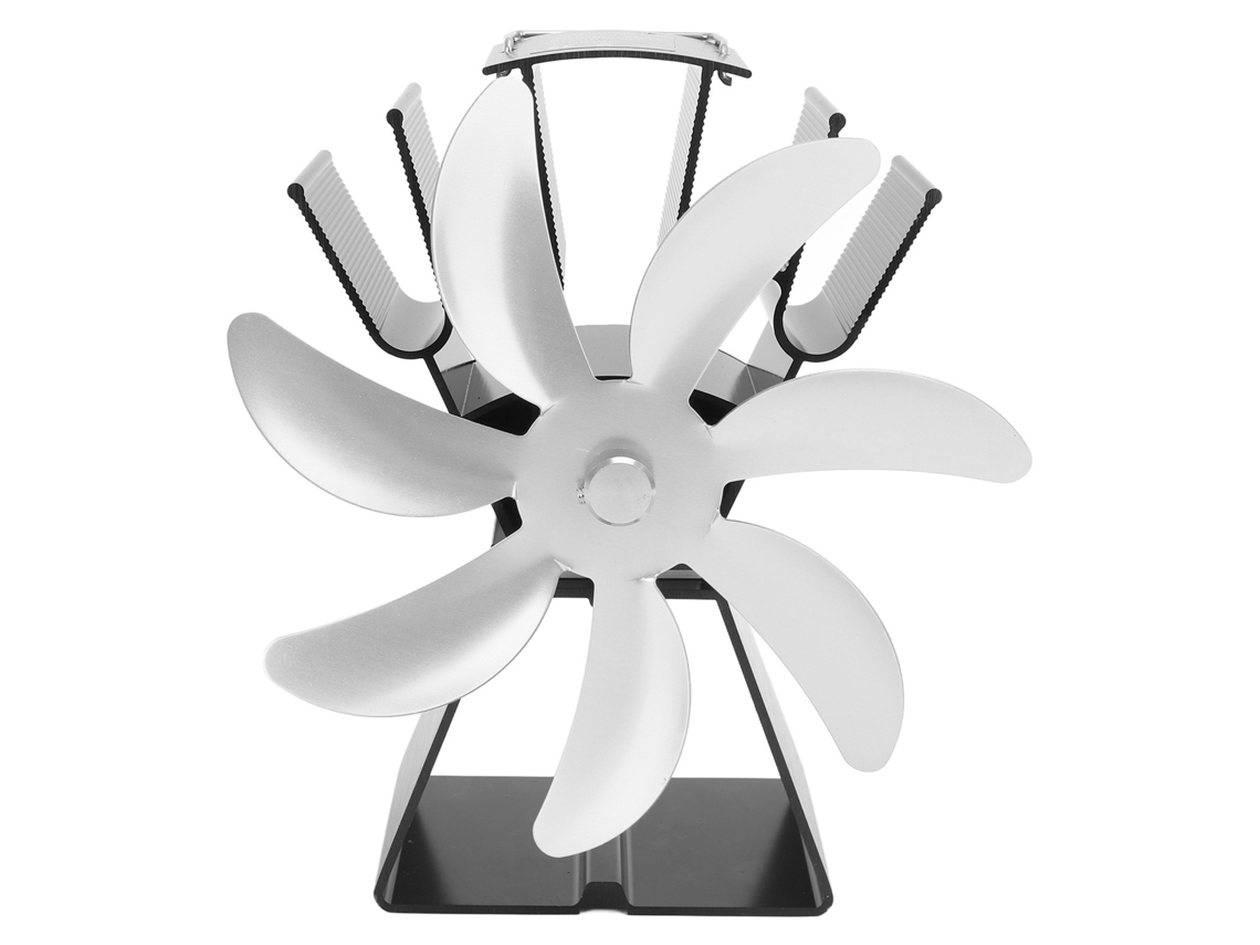 Ventilador Para Lareira Laxiscreed Com 7 Pás Verticais E Base Trapezoidal, Autoalimentado Termoelétrico