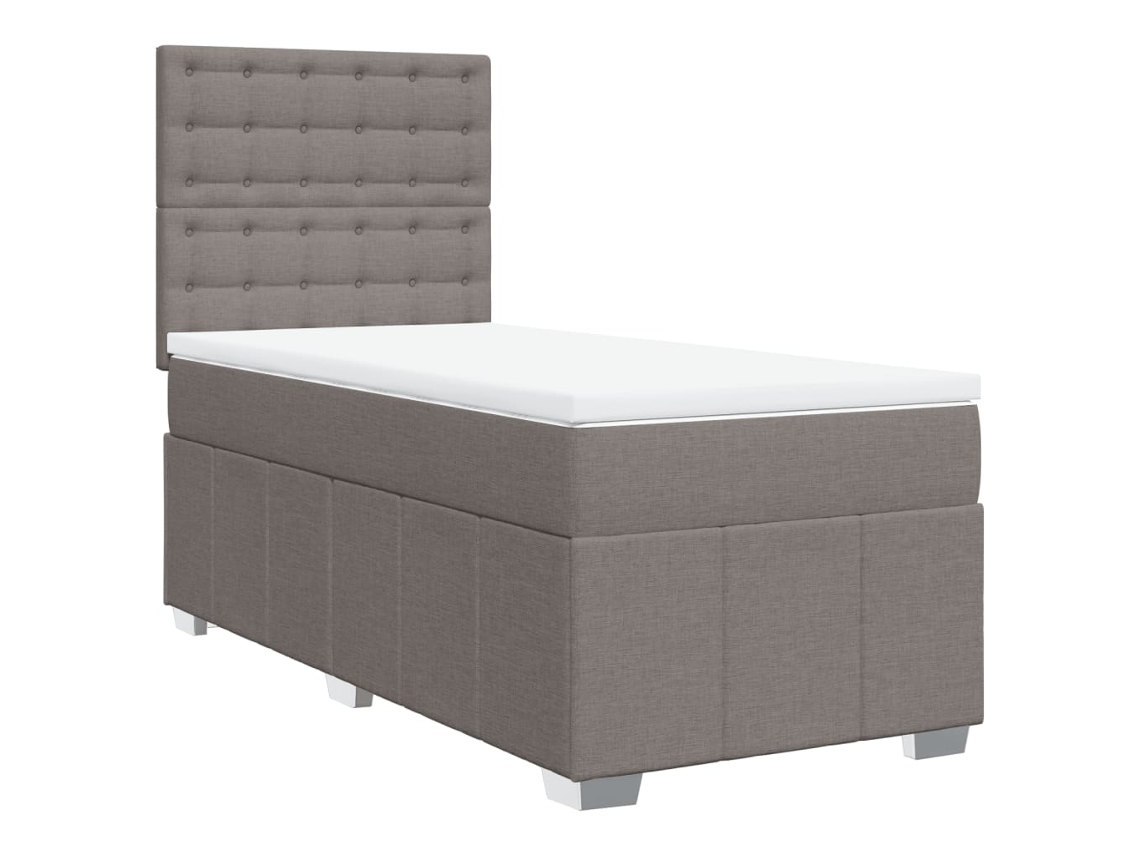 Box Spring Bed, Box Spring Beds Vidaxl Cinzento-acastanhado Tecido (100 X 200 Cm)