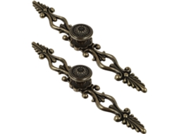 Nuobesty Conjunto De 2-puxadores Com Espaçamento Furos 160mm Para Armários Em Liga Zinco Design Floral Europeu Vintage