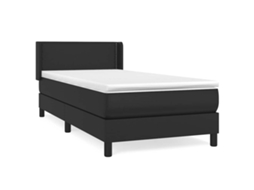 Box Spring Bed, Box Spring Beds Vidaxl Preto Couro Artificial (90 X 190 Cm)