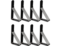 Presilhas Para Toalha De Mesa Em Aço Inox - Para Piquenique Exterior - 8 Unidades - 7,5*4,5 Cm - Pretas