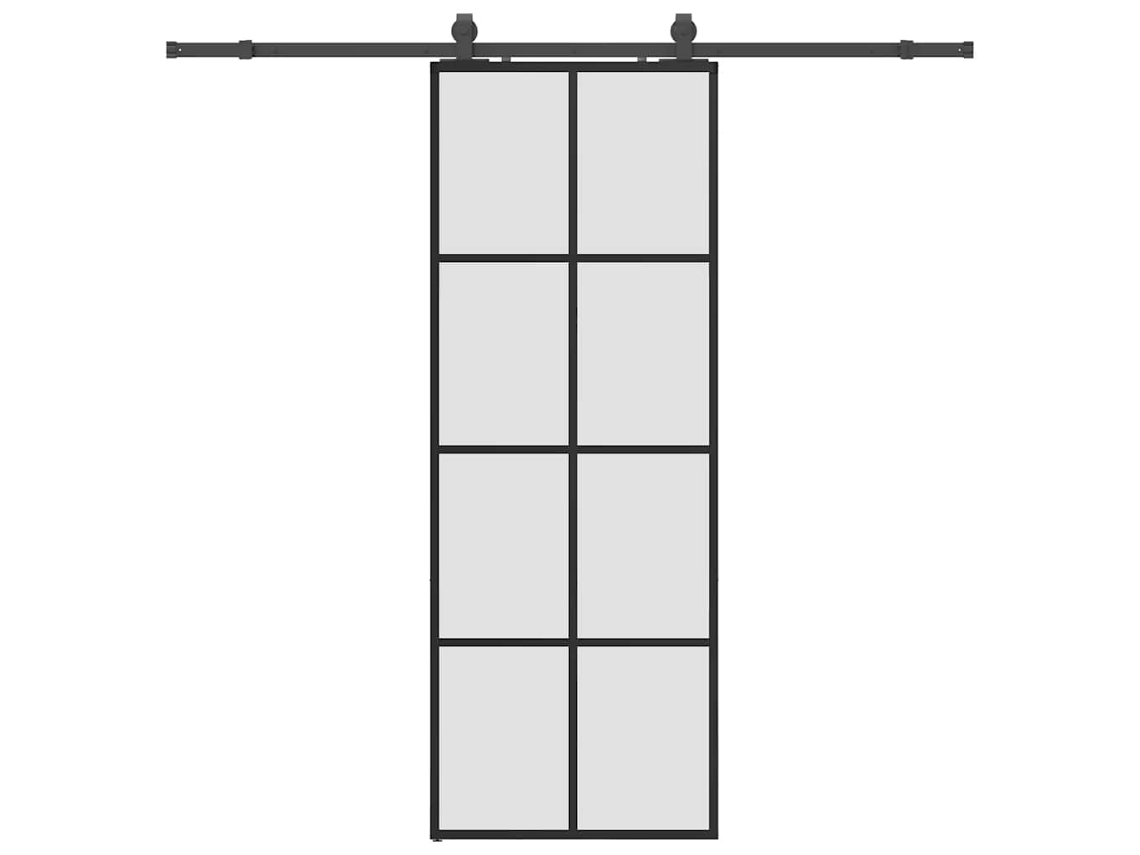 Porta Deslizante 76x205 cm Vidro Preto com Ferragens MAISON EXCLUSIVE