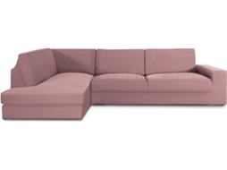 Capa de Chaise Longue de Canto Esquerda EYSA Premium Jaz Tecido Multielástico (500 x 110 x 120 cm - Poliéster e Algodão - Rosa)