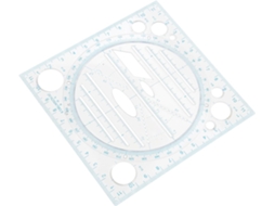 Régua de plástico azul Ibasenice, medição precisa e design prático, multifuncional para estudantes.
