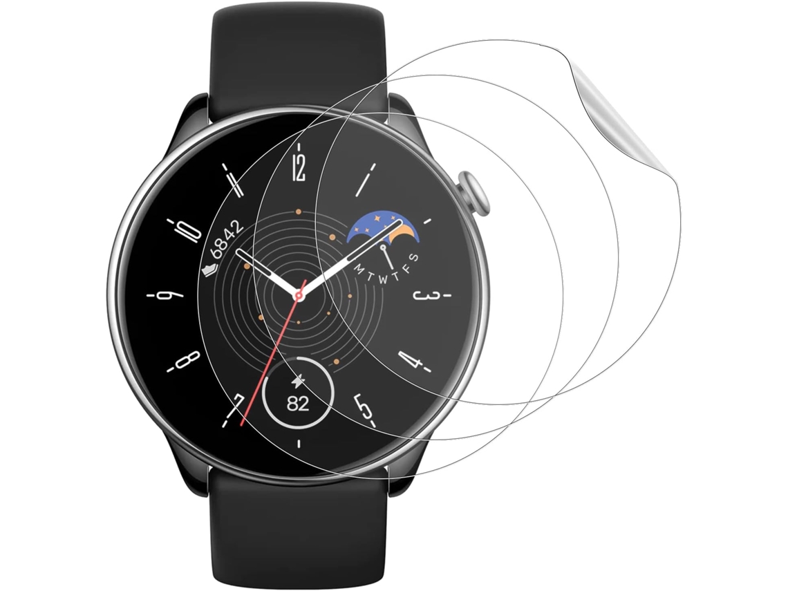 Conjunto de Películas de Ecrã Sem Bolhas Protetora para Amazfit Gtr Mini Amazfit Gtr Mini HONGWE. Hidrogel Transparente (3un)